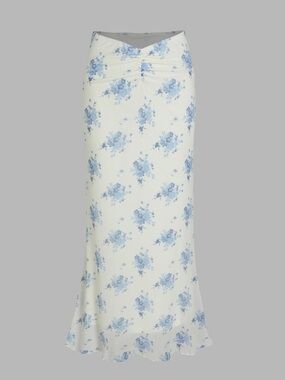 Cider Woven V Waist Floral Ruched Ruffle
Mermaid Maxi Skirt For Date